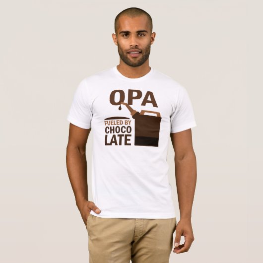 Opa met chocolade t-shirt (Voorkant volledig)