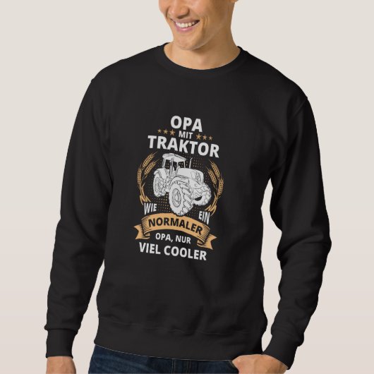 Opa met tractorspoel opa opa opa trui (Voorkant)