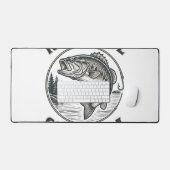 Opa met vis shirt ontwerp bureaumat (Keyboard & Muis)