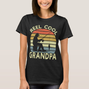 Opa met visliefde voor vintage hengelsport t-shirt