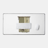Opa met visshirt ontwerp bureaumat (Keyboard & Muis)