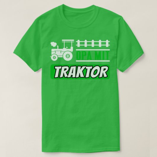 Opa mit Traktor lustiges Herren Landwirt Rentner T-shirt (Design voorkant)