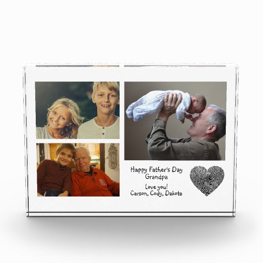 Opa - Moderne dag voor aangepaste fotocollage Fotoblokken (Voorkant)