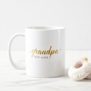 Opa-mok Gepersonaliseerde “EST” baby-aankondigin Koffiemok