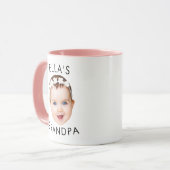 Opa Mok Gift, Baby Foto Mok, Baby Gezicht Gift (Voorkant links)