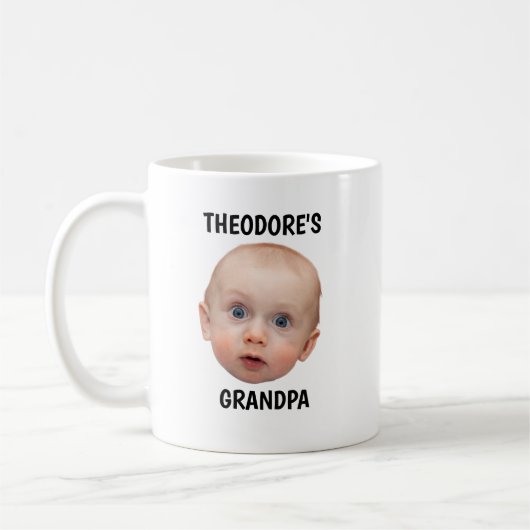Opa Mok Gift, Gepersonaliseerde Baby Gezicht Foto  (Links)