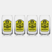 Opa motorrijder blikvorm glas (Achterkant)