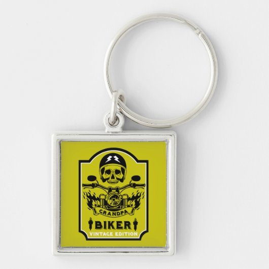 Opa motorrijder sleutelhanger (Voorkant)