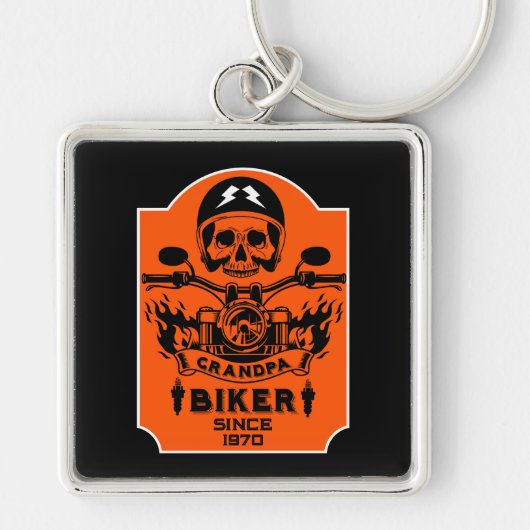 Opa motorrijder sleutelhanger (Voorkant)