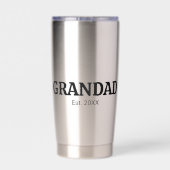 Opa Nieuw Opa Cadeau Geïsoleerde Drinkbeker (Achterkant)