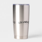 Opa Nieuw Opa Cadeau Geïsoleerde Drinkbeker (Achterkant)