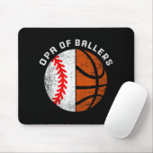 Opa Of Ballers Funny Baseball Basketball Grandpa Muismat (Met muis)