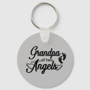 Opa of Two Angels Twins Sleutelhanger