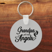 Opa of Two Angels Twins Sleutelhanger (Voorkant)