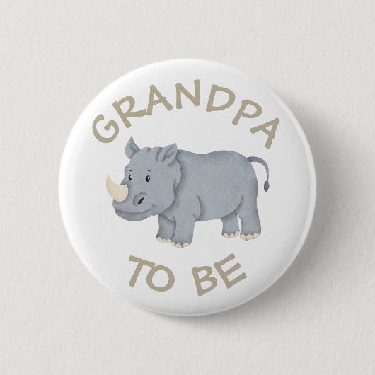 Opa om Baby shower Button Wild One Zoo te zijn (Voorkant)