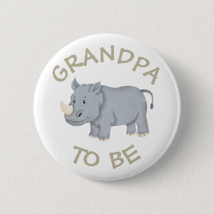 Opa om Baby shower Button Wild One Zoo te zijn
