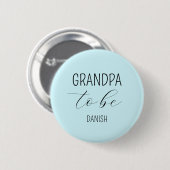 Opa om Blauw Baby showers Button te zijn (Voorkant /achterkant)