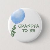 Opa om Blue Balloon Baby shower Button te zijn (Voorkant)