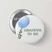 Opa om Blue Balloon Baby shower Button te zijn (Voorkant /achterkant)