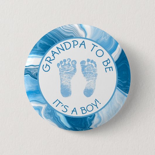 Opa om Button blauw Baby shower te zijn (Voorkant)
