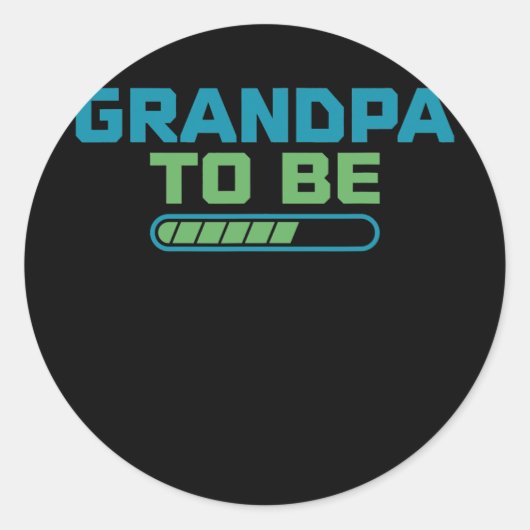 Opa om de familie te beladen, vader opa ronde sticker (Voorkant)