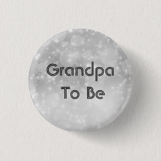 Opa om glitter Silver Bokeh Baby shower te zijn Ronde Button 3,2 Cm (Voorkant)