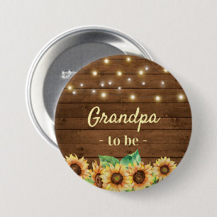 Opa om het nieuwe Opa Rustic-Baby shower te worden Ronde Button 7,6 Cm