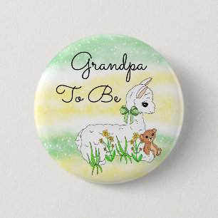 Opa om Llama te zijn met Teddy Bear Ronde Button 5,7 Cm
