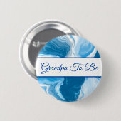 Opa om te worden | Baby shower van jongen Ronde Button 5,7 Cm (Voorkant /achterkant)
