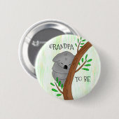 Opa om te worden | Koala-Baby shower Ronde Button 5,7 Cm (Voorkant /achterkant)