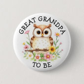 Opa om te zijn | Baby shower met Woodland-thema Ronde Button 5,7 Cm (Voorkant)