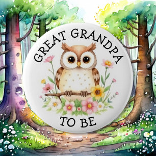 Opa om te zijn Baby shower met Woodland-thema Ronde Button 5,7 Cm