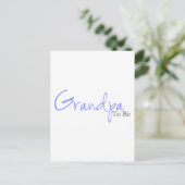 Opa om te zijn (blauw script) briefkaart (Staand voorkant)