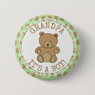 Opa om Teddy Bear te zijn... het is een Button. Ronde Button 5,7 Cm