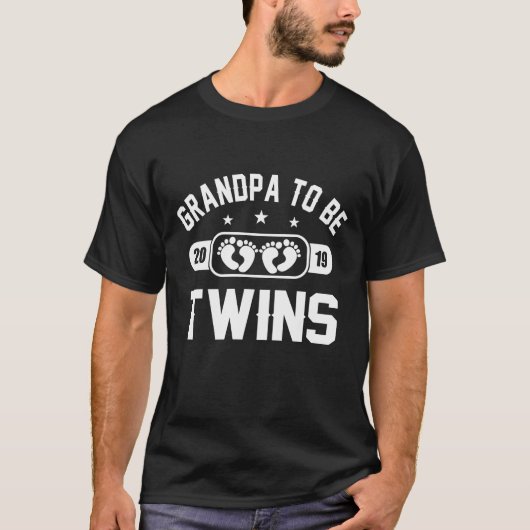 Opa om tweelingen te worden 2019 - opa om te worde t-shirt (Voorkant)
