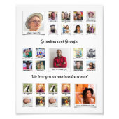 Opa Oma Familie Fotocollage Foto Afdruk (Voorkant)