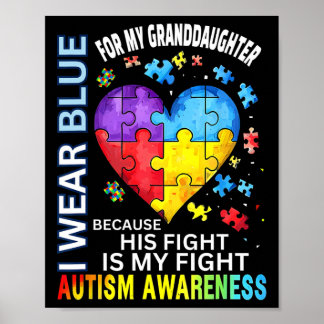 Opa Oma Ik heb blauw Draag voor mijn kleindochter  Poster