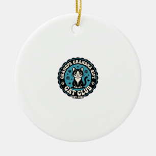 Opa Oma Kat Kadootje Huisdier Liefhebber Shirt Kun Keramisch Ornament