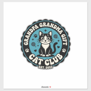 Opa Oma Kat Kadootje Huisdier Liefhebber Shirt Kun Sticker