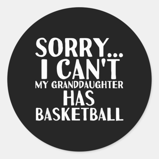 Opa Oma _ Mijn kleindochter heeft honkbal Ronde Sticker (Voorkant)