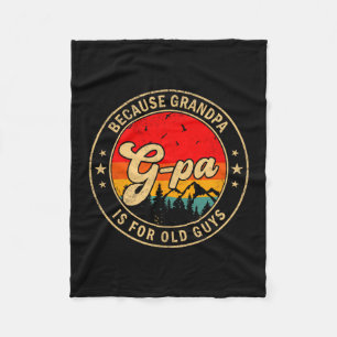 Opa Omdat Opa Is Voor Oude Kerels Retro Voor Groot Fleece Deken