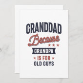 Opa omdat opa voor oude jongens is bedankkaart (Voorkant / Achterkant)