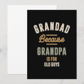 Opa omdat opa voor oude jongens is - vader bedankkaart (Voorkant / Achterkant)