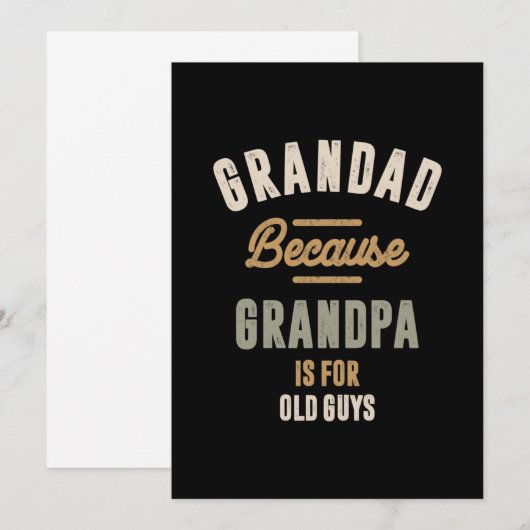 Opa omdat opa voor oude jongens is - vader bedankkaart (Voorkant / Achterkant)