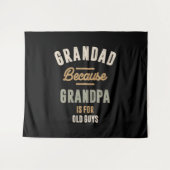 Opa omdat opa voor oude jongens is - vader wandkleed (Voorkant (horizontaal))