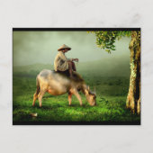 Opa Ontspannen op zijn Buffalo Briefkaart (Voorkant)