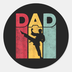 Opa-ontwerp - Vaderdag martial arts Taekwondo Ronde Sticker