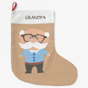 Opa op Beige Grote Kerstsok