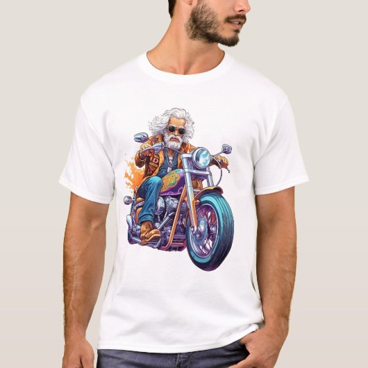 Opa op de fiets T-Shirt (Voorkant)