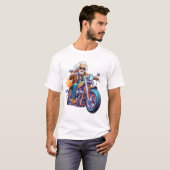 Opa op de fiets T-Shirt (Voorkant volledig)